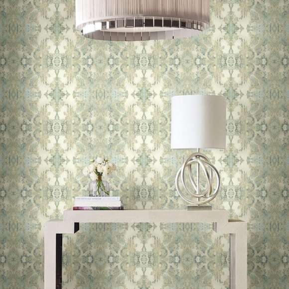 New Candice Olson x York Anthropologie Inner Beauty Spa Blue Gray Peel / Stick